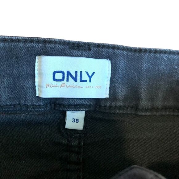 ONLY Sunny Black Denim Knee Length Skirt - Picture 10 of 13